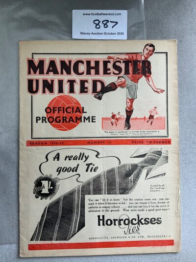 1938 - 1939 Manchester United v Preston Football Programme: Very good condition division one programme with no team changes.