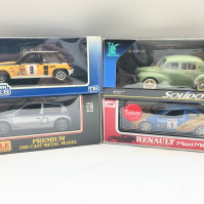 4 Boxed 1/18 Scale Diecast Vehicles including Universal Hobbies. Eagle. Solido etc.