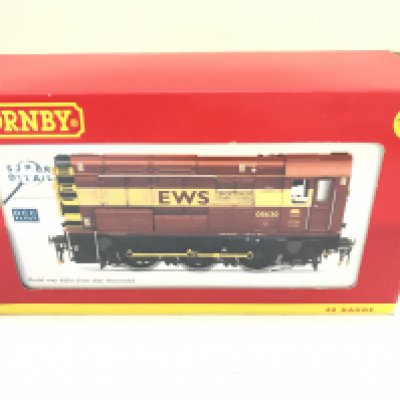 A Boxed Hornby 00 Gauge EWS 0-6-0 Diesel Electric Class 08 Locomotive 08630 #R2595 DCC Ready.