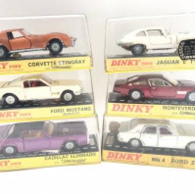 6 Boxed Dinky Vehicles. Boxes and Cars In Various States. No Reserve.
