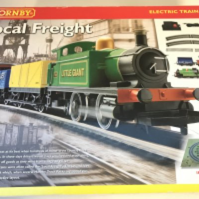 A Boxed Hornby 00 Gauge Local Freight Train Set # R1085. Box Is Worn. No Reserve.