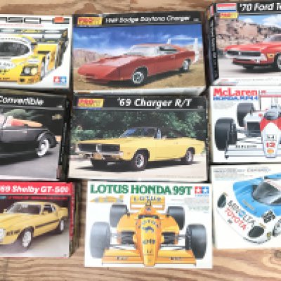 A Collection Of Boxed Model Kits including Monogram Tamiya and Pro Modeler.