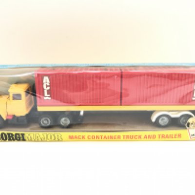 A Boxed Corgi Mack Container Truck And Trailer #1106. No Resrve.