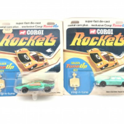 2 X Carded Corgi Rocket Cars. 1 Has Blister Damage. No Reserve.