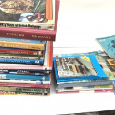 A collection in excess of 30 used hardback and paperback book mainly with trains and railways as the topic. No reserve.