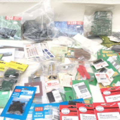A large collection of new packaged model railway accessories for 0 and 00 gauge. No reserve