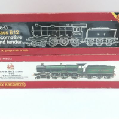 2 X Boxed Hornby 00 Gauge Locomotives. A GWR Hall Locomotive #R.761 and a LNER Loco Class B12 #R.150.