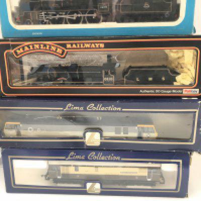 4 Boxed 00 Gauge Locomotives. Including Lima. Mainline and Airfix.in Various States.