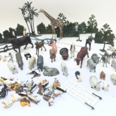 A Collection of Vintage Britains Animals.
