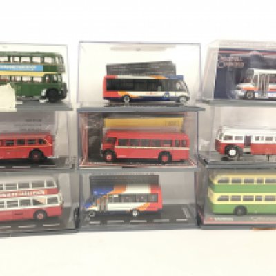 A Collection Of Boxed Diecast Busses. Various Makes. No Reserve
