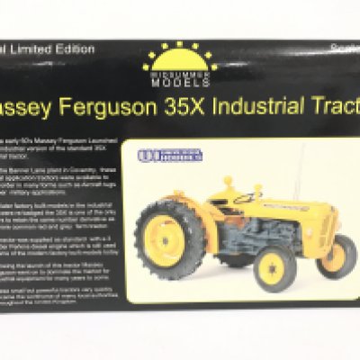 A Boxed Universal Hobbies Massey Ferguson 35X Industrial Tractor 1/16 Scale.