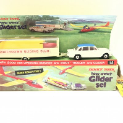 A Boxed Dink Triumph 2000 With Opening Bonnet and Boot. Trailer and Glider #118.