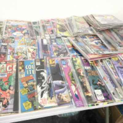A collection of comics including, Dc..Marvel..image etc. featuring many heroes and villains. Approximately 180 comics mostly in plastic sleeves.