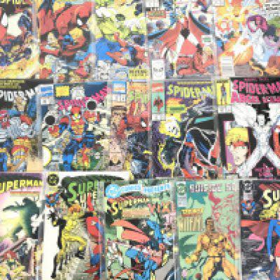 A Box Containing a Collection Of Comics Including Spider-Man. Superman. Starman. The Punisher.and many More.