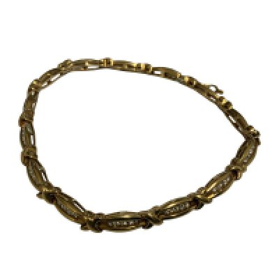 A 9ct gold diamond set bracelet, 9.8g