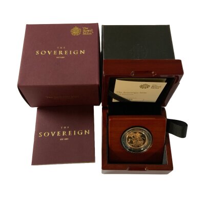 A Royal Mint 2020 issue proof sovereign.