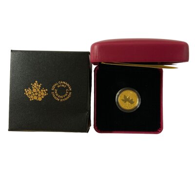 Canadian Mint, 2016 $10 Pure gold coin - Queen Elizabeth II Maple Leaf design.