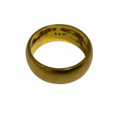 A heavy 22ct gold wedding band, 11.96g.