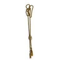 A 9ct gold rope design necklace with tassel pommels drops, total weight 9.22g