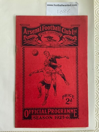 1925 - 1926 Arsenal v Aston Villa FA Cup Football Programme: Very good condition replay programme with no team changes. Rusty staples holding firm.