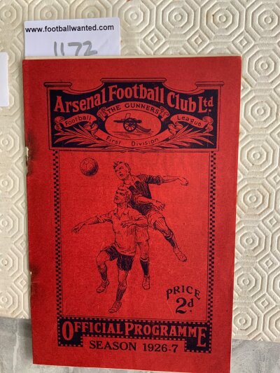 1926 - 1927 Arsenal v QPR Reserves Football Programme: Fair condition London Combination match with no team changes. Rusty staples removed.