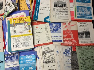 1960s Workington Away Football Programmes: Around 200 from 60/61 to the early 70s in excellent condition. Duplication. (Est 200)
