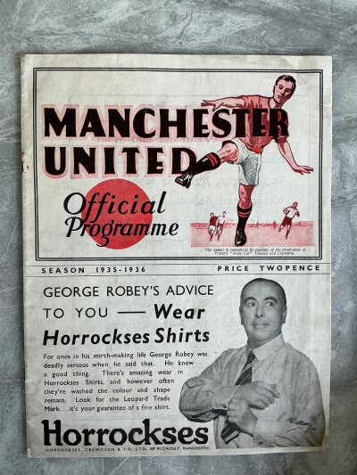 35/36 Manchester United v Bury Football Programme: Excellent condition league programme with no team changes.