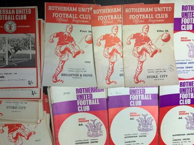 Rotherham United Home Football Programmes: Around 150 spanning the 60s decade with a further few earlier and later. Mainly good condition with duplication. (180+)