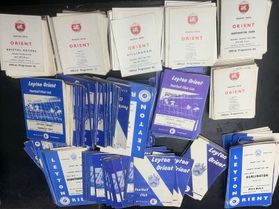 Leyton Orient Home Football Programmes: Over 400 from the 60s decade with a further 40 + from the early 70s. Excellent condition with duplication. (500+)