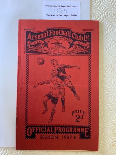 37/38 Arsenal (Champions) v Blackpool Football Programme: League match in very good condition with no team changes.