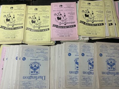 Darlington Home Football Programmes: Over 100 spanning the 60s decade with a further 50 from the early 70s. Excellent condition with minor duplication. (150+)