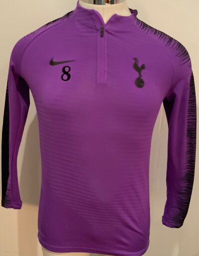 Tottenham 2020 Pre Match Training Top:: Purple top with number 8 to front. Believed to be worn pre match by Harry Winks.
