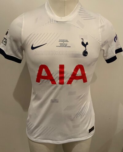 Tottenham 2023 - 2024 Match Prepared Football Shirt: White short sleeve shirt. Number 17 to rear. Match prepared for the Premier League 2 Play Off Final v Sunderland on 26 May 2024.