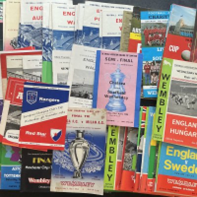 Big Match Final + International Football Programmes: Over 200 programmes from the late 1950s to 1980s in excellent clean condition. Only 10 are the A4 size the rest are the smaller sizes. Minor duplication. (200)