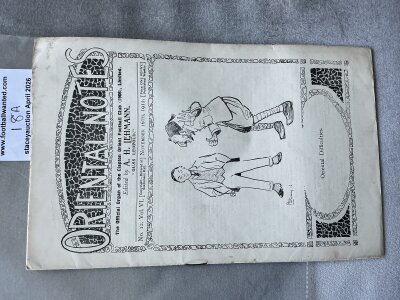 1912 - 1913 Clapton Orient v Leeds City Football Programme: Excellent condition 8 page programme with no team changes. Division 2 first team programme. Leeds City became Leeds United 7 years later.