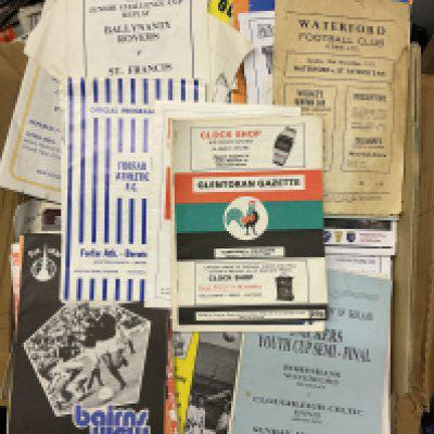 Scottish Irish + Welsh Football Programmes: Hundreds of different issues from the 1960s onwards including some unusual items. Worth a look.
