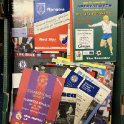 European Competition Football Programmes: Collection of over 200 different programmes from the 1960s onwards including overseas matches. Excellent condition. No duplication. 
 
