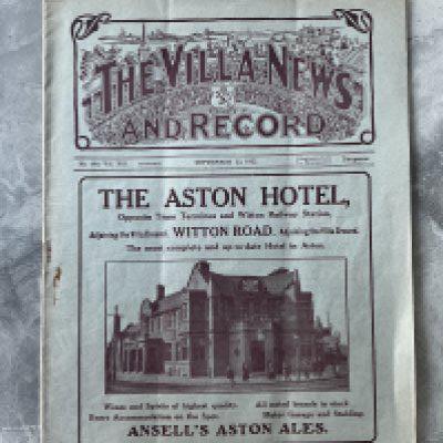 1922 - 1923 Aston Villa v Middlesbrough Football Programme: Good condition with light folding. No team changes. 