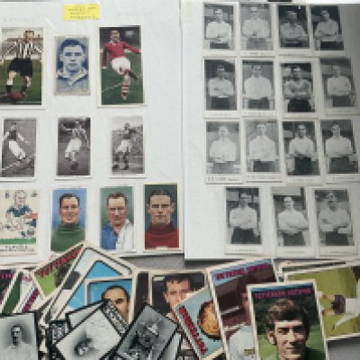 Tottenham Trade Card + Football Photo Collection: 15 Jones Bothers cards with other makers including Ogdens, Topps and A+BC. Spotted a selection of War guest players cards in their loaned club kits and a couple of Spurs cheques from 1922.There are many replica photos from many eras sometimes from old magazines also. Worth a look. 