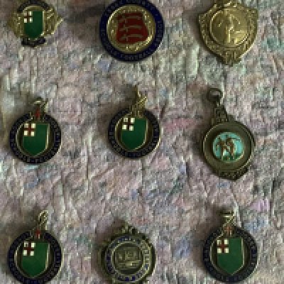 Ron Boyce West Ham Medals: A selection of of medals from Ron Boyce junior/ youth career. Nine medals of which five have engraving to reverse. Good condition (9).
