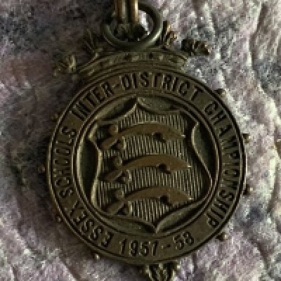 Ron Boyce West Ham Essex Schools Medal: Bronze coloured medal which is engraved to front Inter District Championship 1957 - 58. To rear its engraved Robert Johnson Cup runners up. Essex lost to Surrey 4-6 in the final played at Walthamstow. In an earlier round Essex defeated Middlesex 8-7 with Boyce scoring 5 times. Good condition.