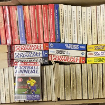Athletic News Football Annuals: Unbroken run from 1927 to 2002 including all six of the slimmed down war-time issues 1940/41 - 1945/46. The annuals are in good general condition. (76)