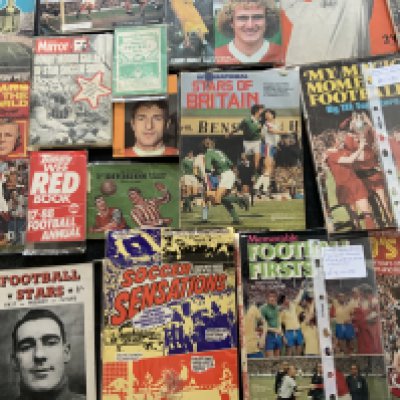 Football Booklets + Publications: Includes Football Favourites, Football Stars, Football Facts Annual, Soccer Snapshots, Soccer Spotlight 48/49, plus lots more mainly from the 40s 50s and 60s. Large quantity and a must view. Quantity. 