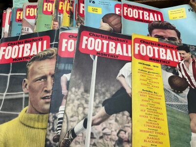 Charles Buchan Football Monthly Magazines: From 1955 to 1970 in mainly good condition including cup final specials. (57)