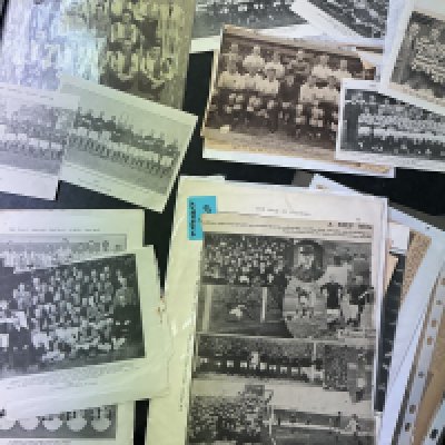 Pre War Football Team Group Pictures: Taken from various publications including Daily Graphic and The Book Of Football. Various sizes to include 1905 - 06 Sheffield Wednesday, Sheffield United, 1904 - 05 Middlesbrough. C/W Esso colour teams of Arsenal and Cardiff from the late 60s. (est 40)