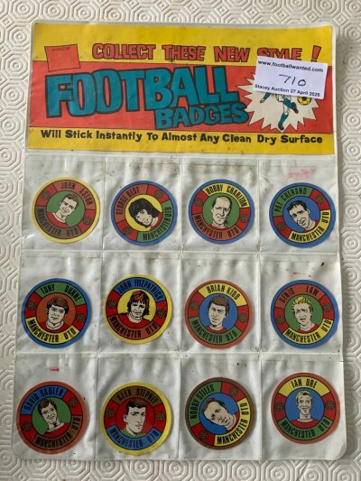 Babs Manchester United Complete Football Cards: Complete set of 12 hard to obtain cards in original display folder. Very good. Includes Stiles Law Charlton Stepney Best Sadler and Dunne.