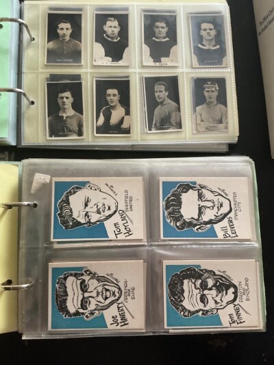 Football Card Collection: Original complete sets include Association Cup Winners John Players, Football Clubs and Badges Lamberts, Association Footballers Churchman, Association Footballers Wills, Famous Footballers Wizard x 2 different with one card missing, All Stars Golden Wonder, 50 Star Footballers Of 1963, Tiger, Soccer Teams Soccer Bubble Gum. There are more sets and part sets including some later made retro cards plus Squelchers and in an original album a more modern Pro Set.