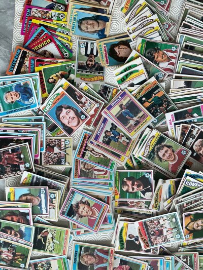 Topps Football Card Collection: Good condition from various sets in the 70s. (300+)