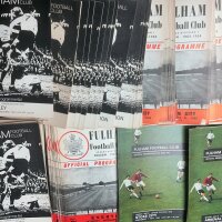 Fulham Home Football Programmes: Over 130 spanning the 60s decade with a further 400 from the 70s. Excellent condition with heavy duplication with instructions to sell. (500+)