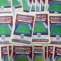 Burnley Home Football Programmes: 18 x 58/59, 8 x 57/58, 10 x 56/57, 5 x 55/56. Nearly 500 spanning the 60s decade to include 60/61 Reims x 12, Hamburg x 9. Excellent condition with duplication. (est 550)